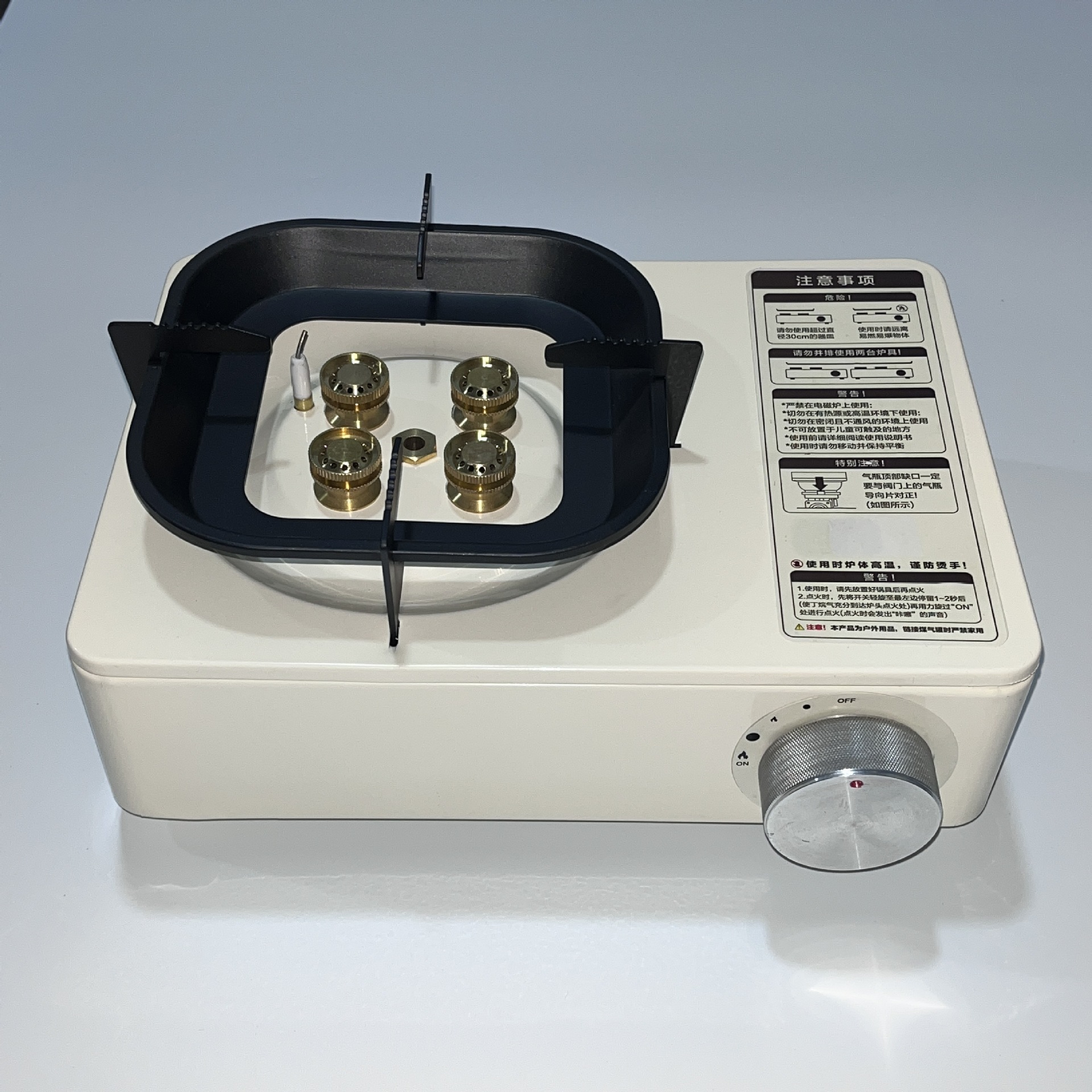 定制户外卡式炉四头便携式卡斯火锅野外烧烤炉具煤气燃气灶瓦斯炉详情9