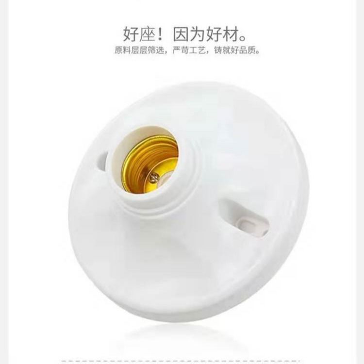 Lamp socket E27 screw-type ceramic lamp socket, surface-mounted and recessed led bulb socket, household screw-type lamp socket, waterproof recessed lamp head pic 2