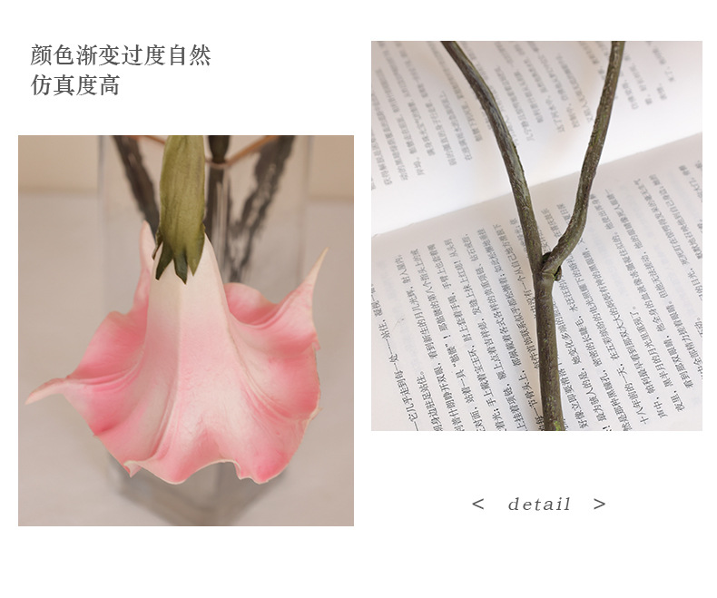 新款PU手感仿真曼陀罗婚礼挂壁垂吊绿植装饰批发宠物园艺花盆容器详情22