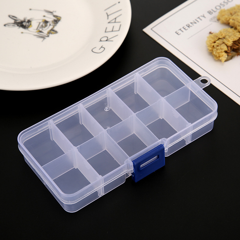 15-compartment transparent plastic box/decorative storage box inserts can be assembled with DIY handmade jewelry accessory materials pic 16