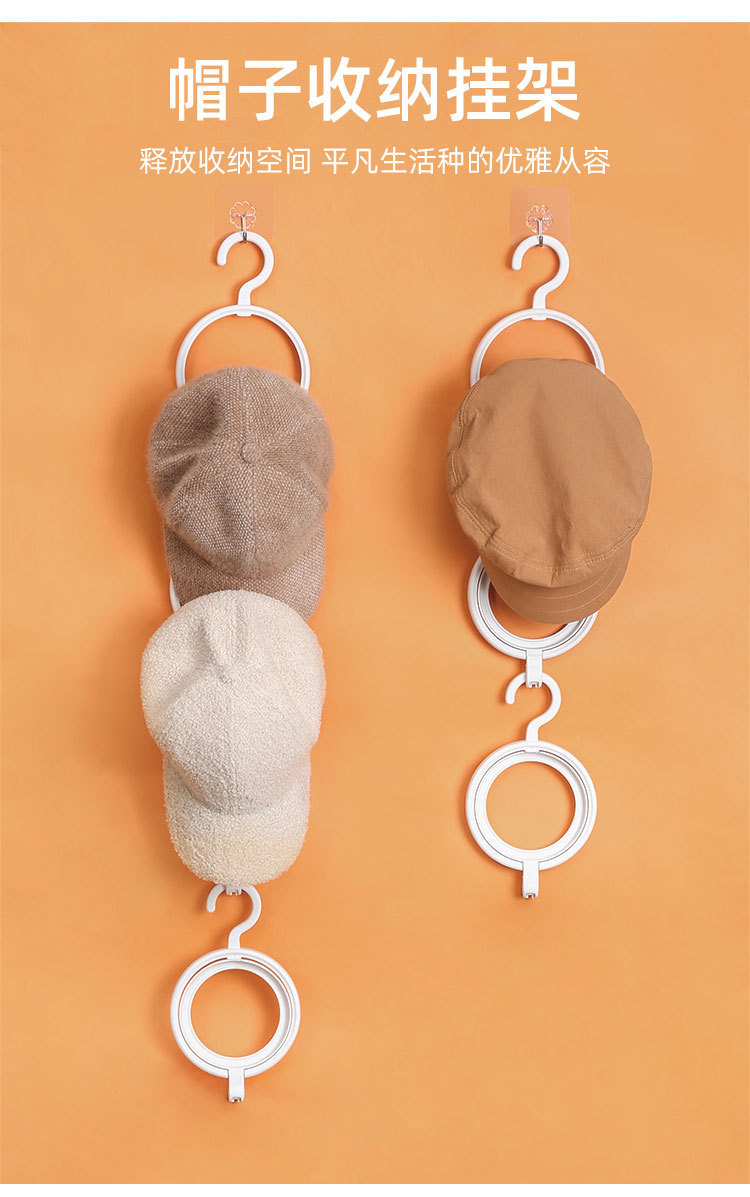 The hat hanging storage rack is a perfect tool for organizing and storing. It is a household hat rack with hooks behind the door pic 1