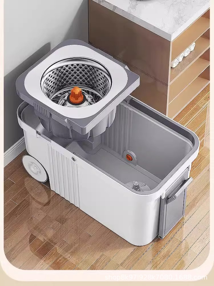 Rotary mop for home use 2025 New model, self-twisting, dehydrating, no need for hand washing, lazy person, effortless mopping mop bucket pic 4