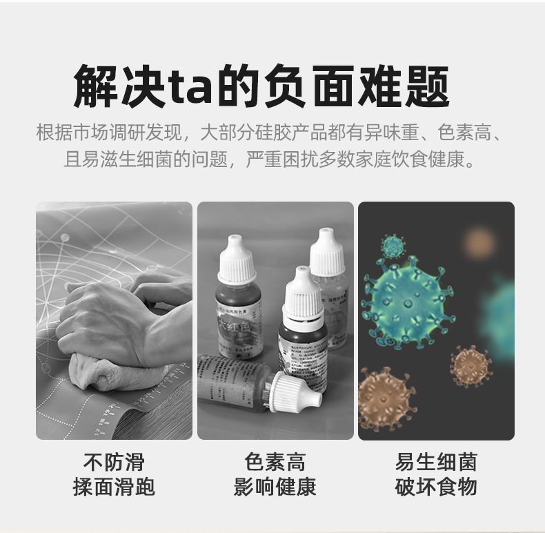 家用硅胶揉面垫大号和面不粘面板垫子加厚包饺子面垫案板擀面详情4