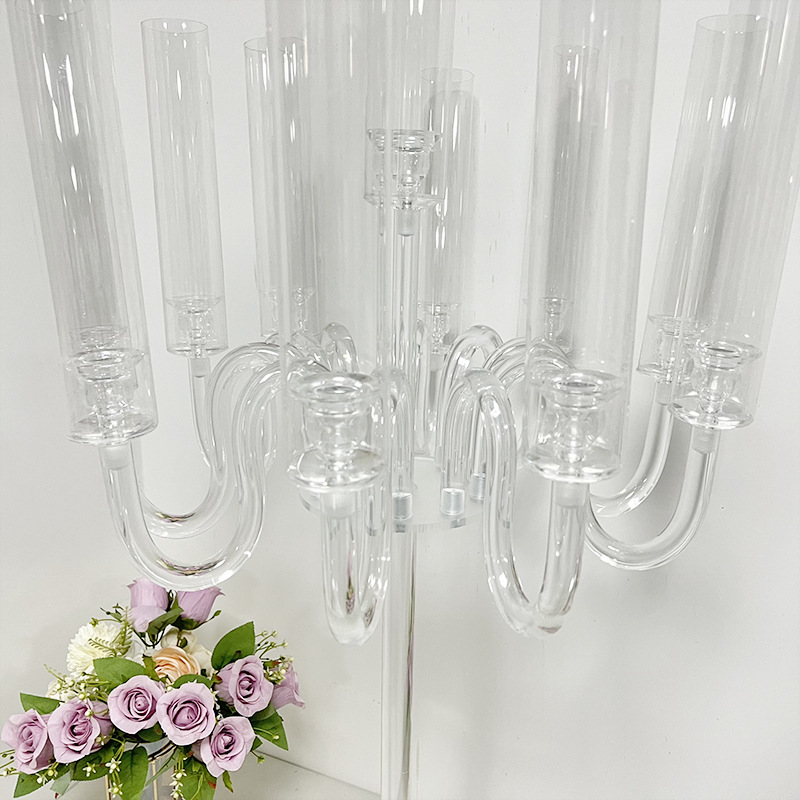 6 European acrylic candlesticks, wedding candlesticks, wedding venue decoration props, candlesticks pic 9