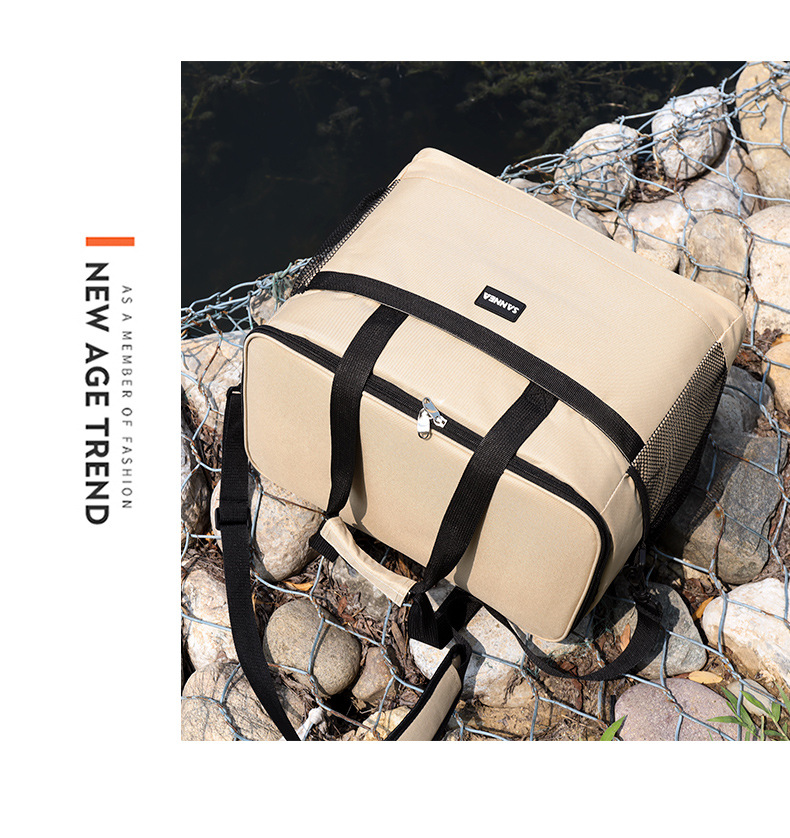 SANNE Cross-border Oxford cloth lunch box bags, hand-purified color takeout bags, outdoor picnic insulated and fresh-keeping bento ice packs pic 33