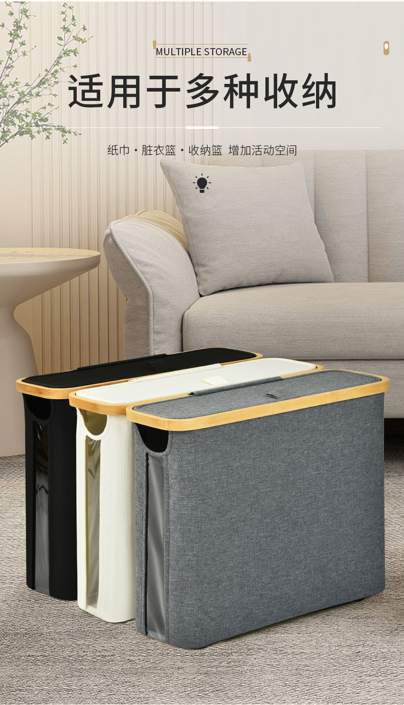 Cross-border transparent toilet paper roll storage basket, fabric tissue paper holder storage basket, waste mineral water bottle storage basket pic 4