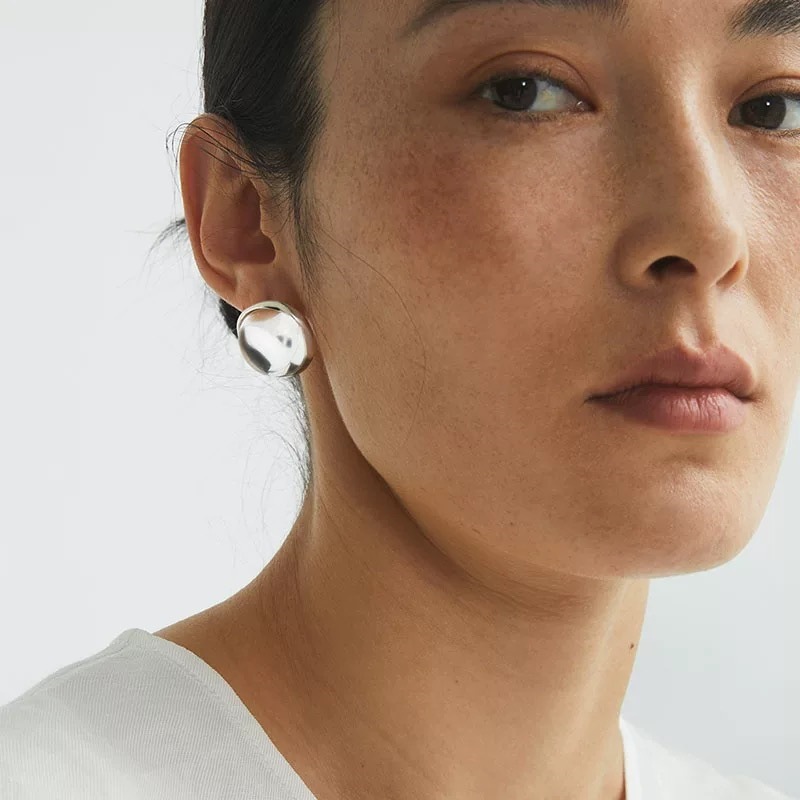 小众设计异白水晶吊坠项链耳环女夏轻奢高级感气质百搭锁骨毛衣链详情2