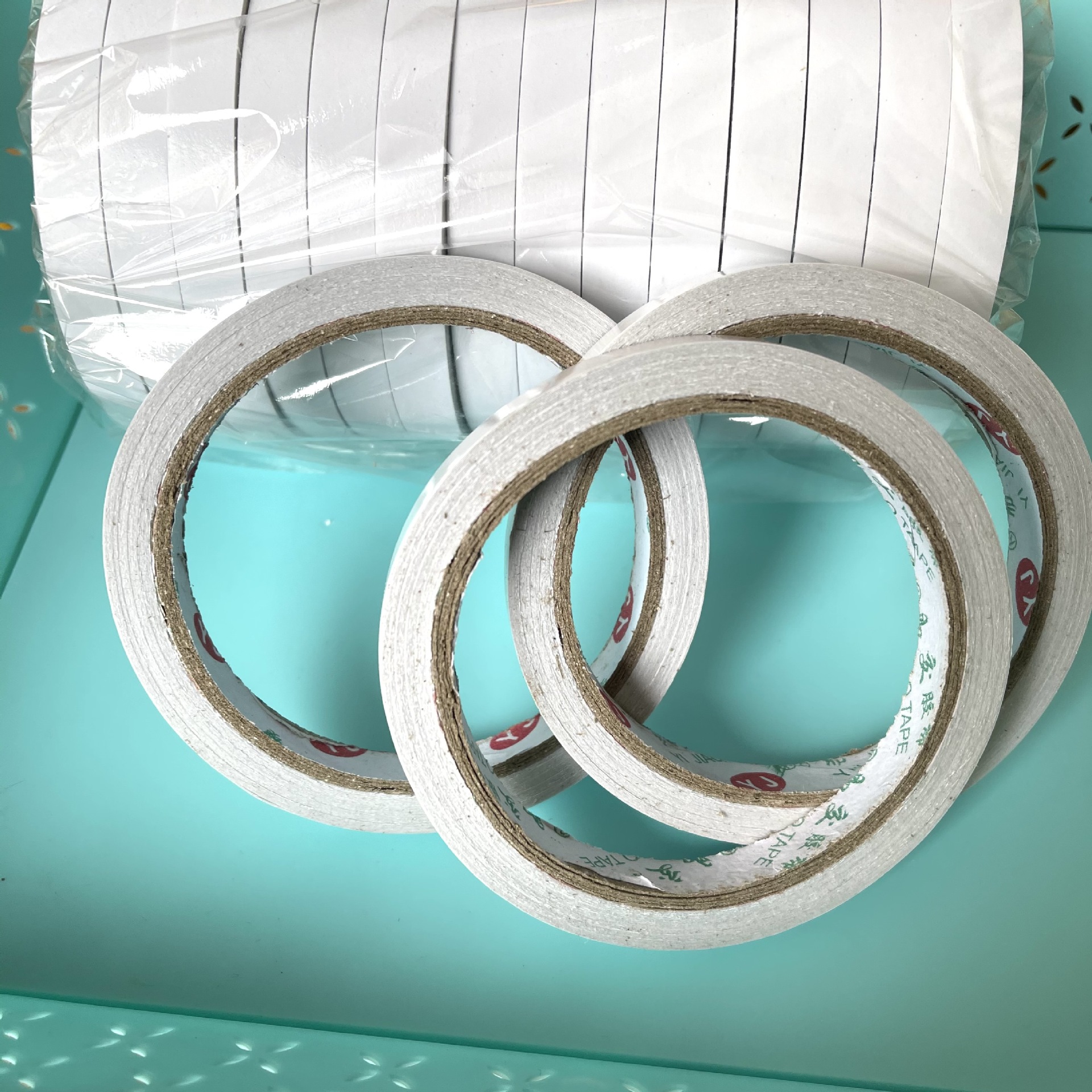 【 Zone 1-2 】【 Thickened 】 Double-sided tape 17/ pack 544/ box Stationery Double-sided tape single and double-sided tape paper hand-torn double-sided tape 1 yuan wholesale supply 2 yuan wholesale pic 4