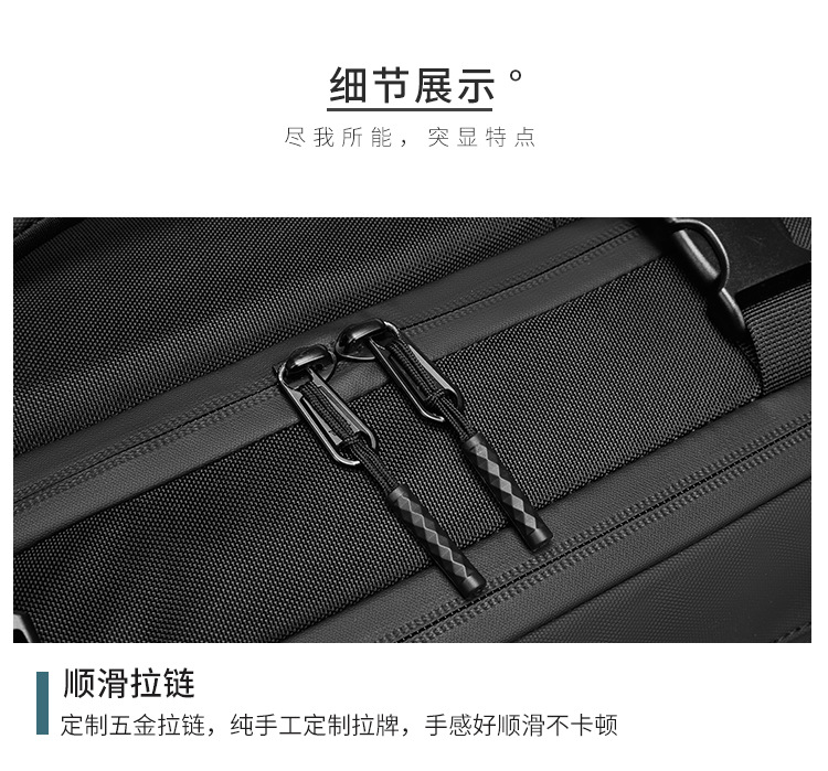 New cross-border multi-functional backpack for men, large-capacity airbag storage business backpack, Oxford fabric waterproof travel bag pic 15