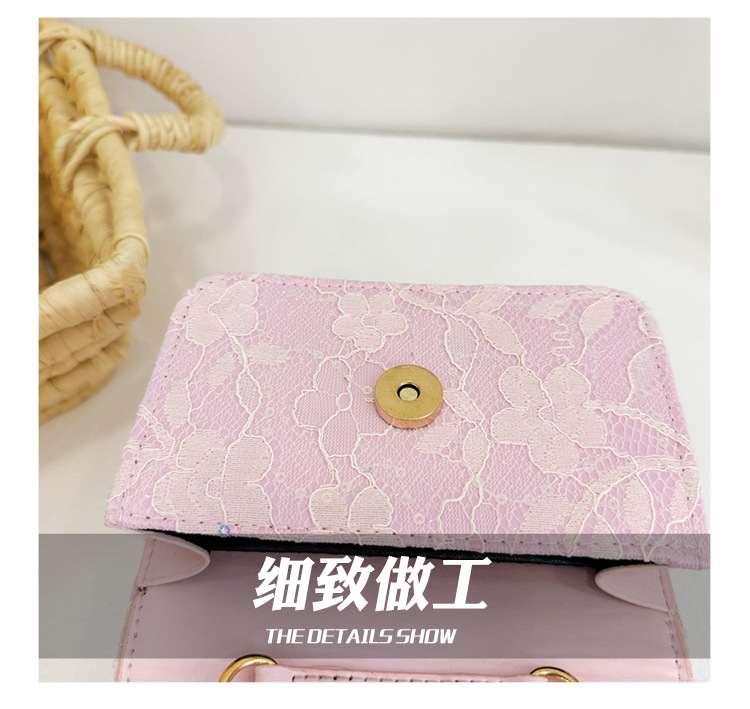 新款儿童珍珠手提包可爱美人鱼蕾丝公主包女宝时尚游玩搭配斜挎包详情22