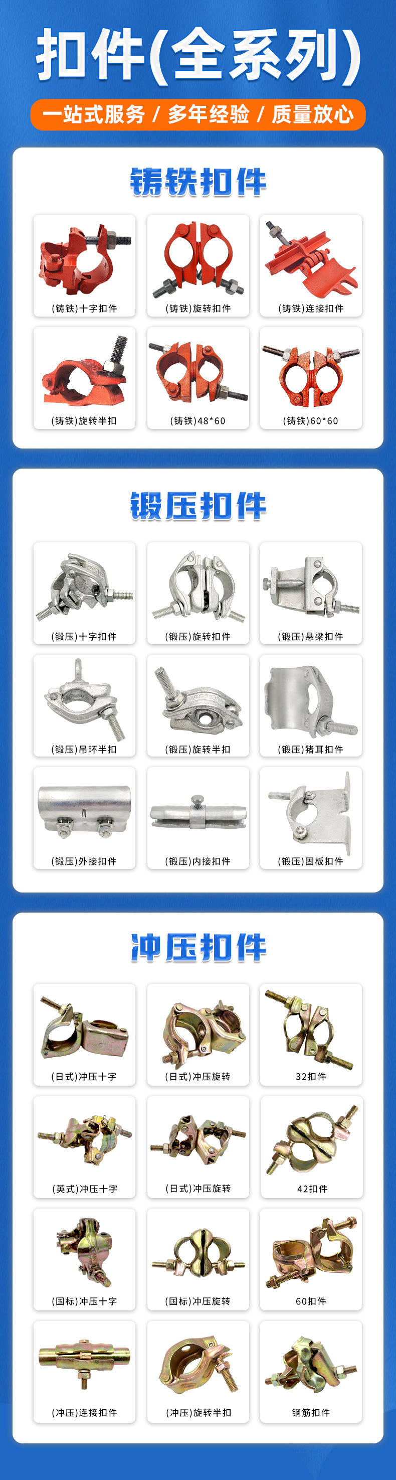 扣件建筑腳手架鋼管十字扣件懸梁鍛造鍛壓扣件日式?jīng)_壓鍍鋅扣件詳情2