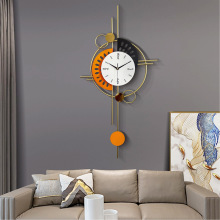 Feather light luxury style wall clock, simple and modern wall decoration for the living room, personalized, creative and fashionable watch, household clock accessory pic 1