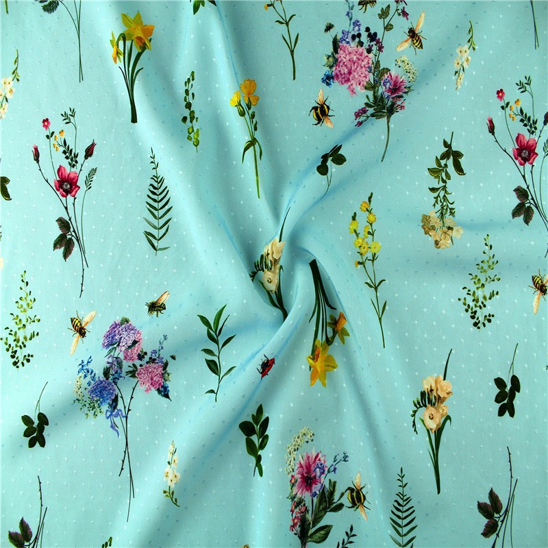 圆点提花布加捻白色柔软提花布洛丽塔公主裙面料彩色雪纺提花面料详情29