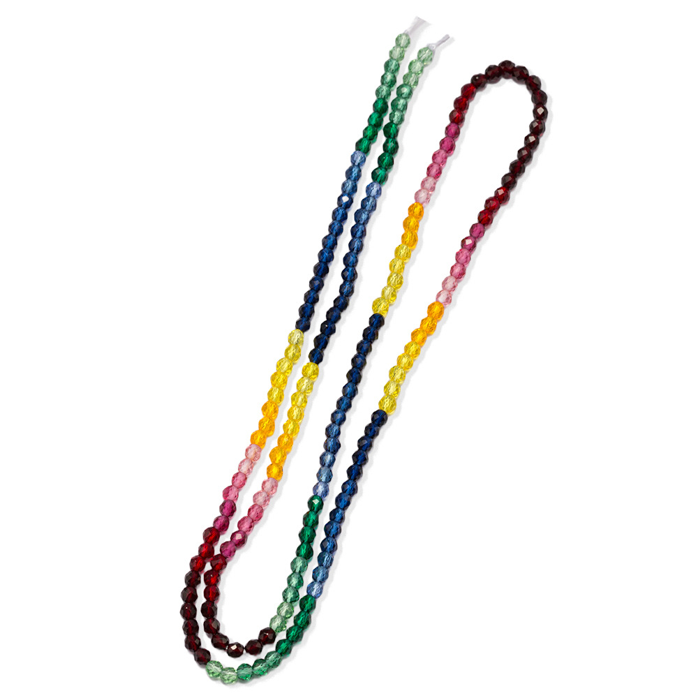 跨境爆款3mm彩色切面玻璃串珠手工DIY半成品配件项链饰品材料详情6