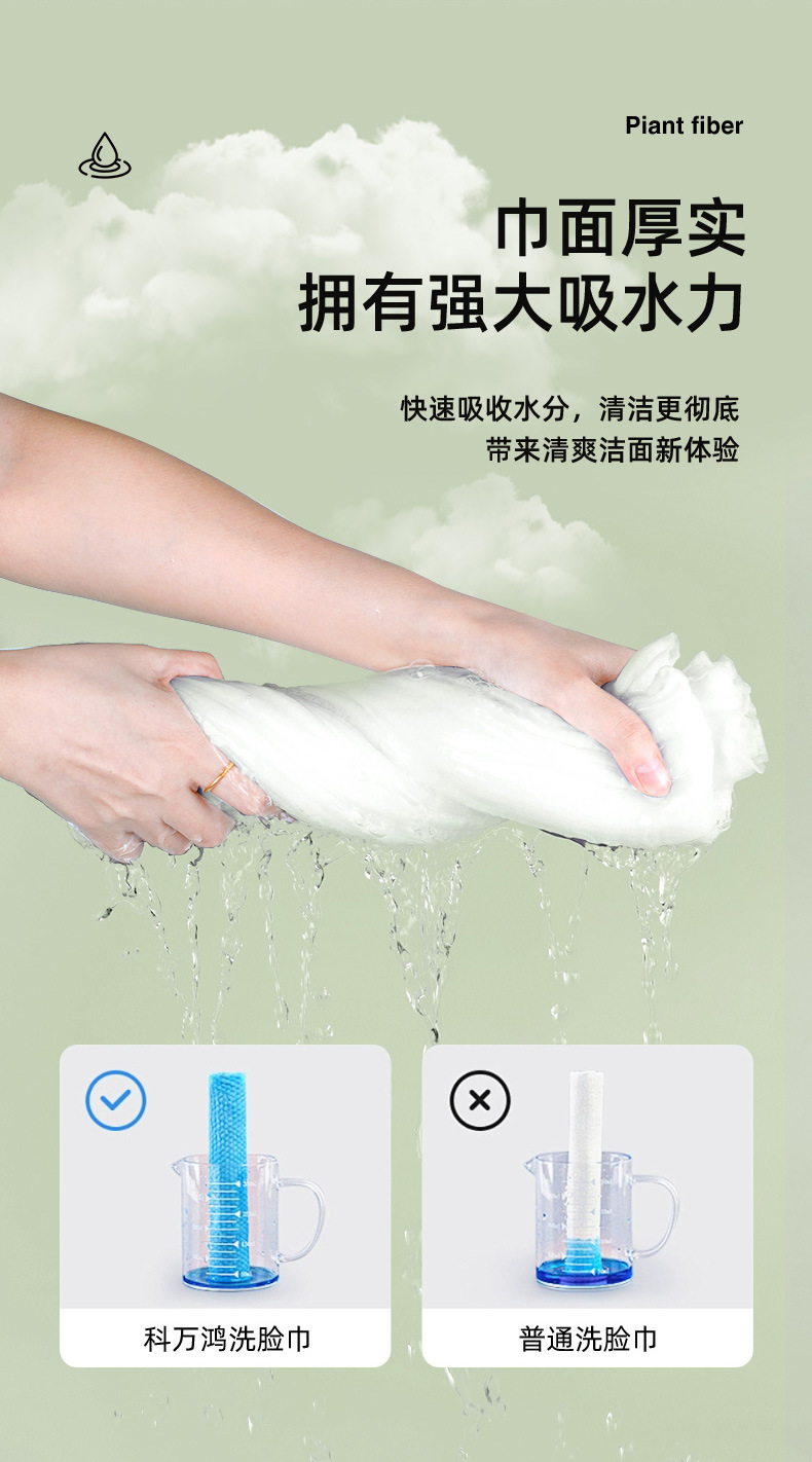 悬挂式洗脸巾一次性绵柔巾吸水底部抽洁面巾抽取式家用擦脸巾批发详情6