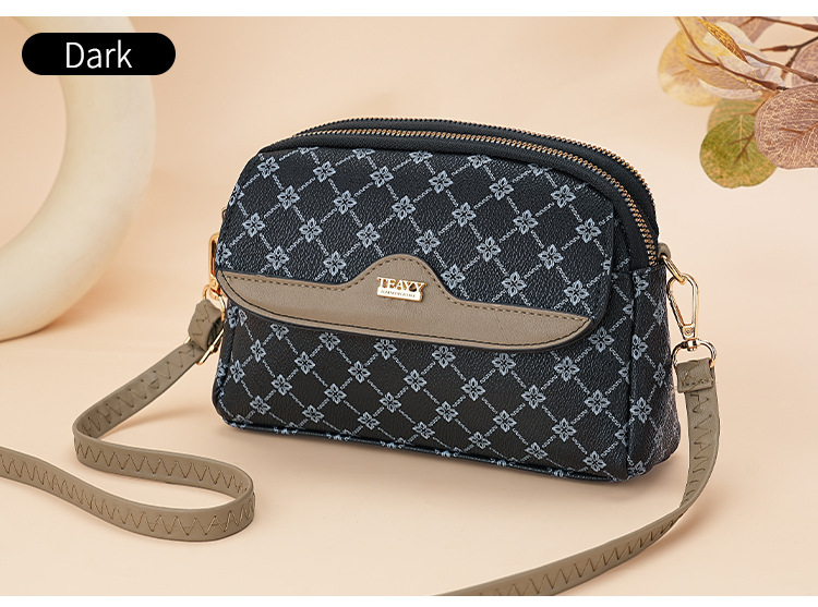 包包女高级感2024跨境外贸斜挎包大容量新款老花时尚气质百搭小包详情17