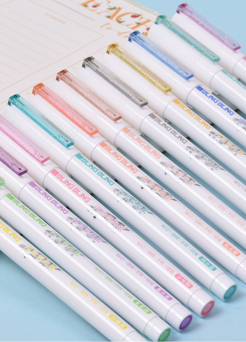 Factory direct supply of Weiya Hui Flash Highlighter 22112, 12-color flash Highlighter 22112 pic 9