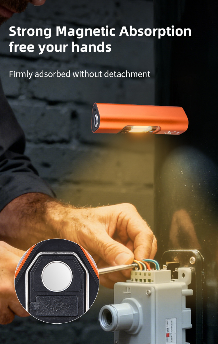 2026 New EDC Mini Multi-source Flashlight with Magnetic Laser Red Light Warning Tool Lamp TYPE-C Charge pic 22