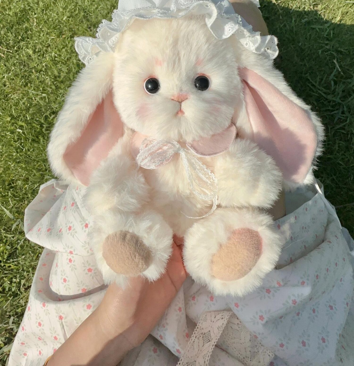 Lillian Ear-Hanging Rabbit Diy Handmade Original Joint Doll material Package Fabric Doll Rabbit Gift pic 2