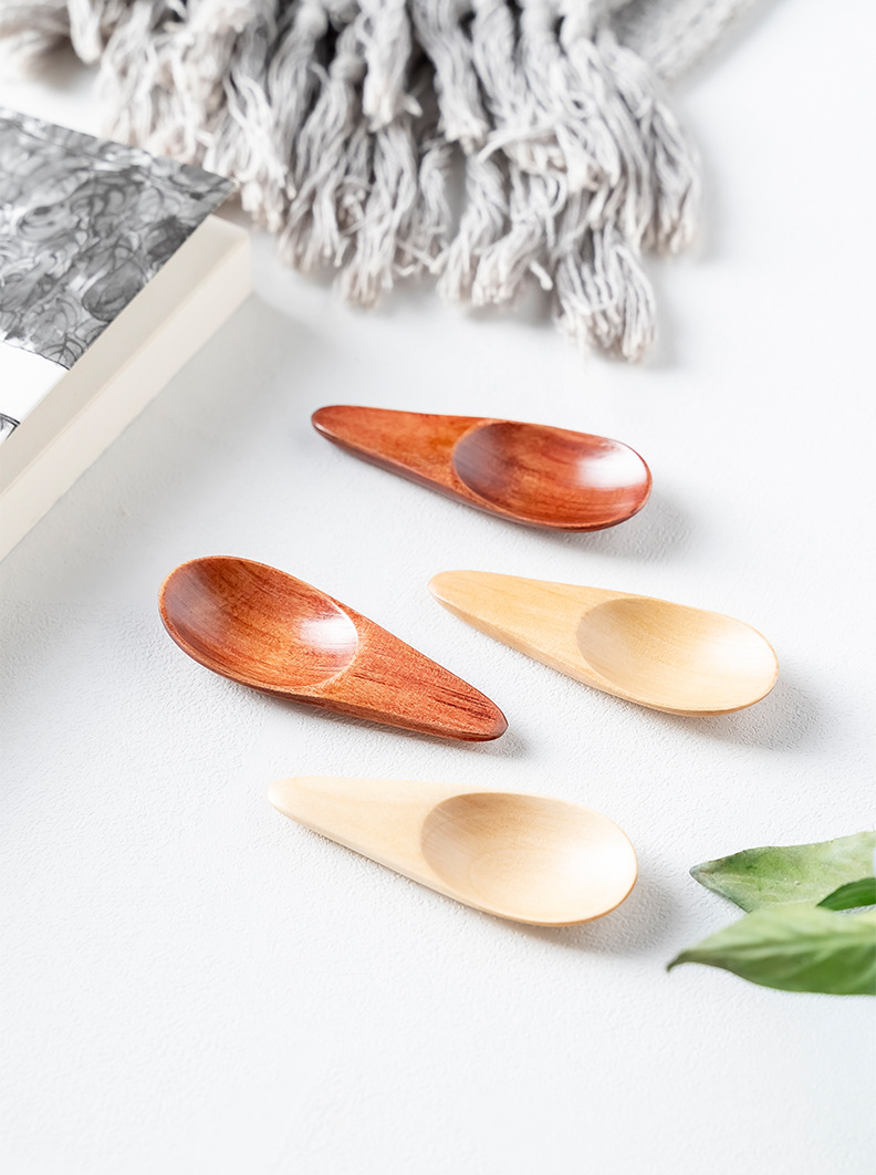 Wholesale of mini creative short-handled wooden spoons, tea spoons, milk powder spoons, coffee spoons, spice spoons, salt spoons and wooden spoons pic 12