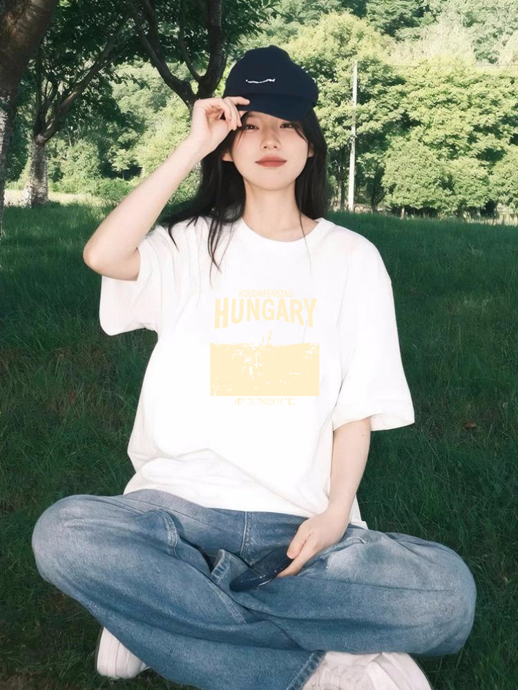 纯棉短袖t恤女美式新款宽松休闲上衣夏季上衣白t恤230克女装短袖详情18