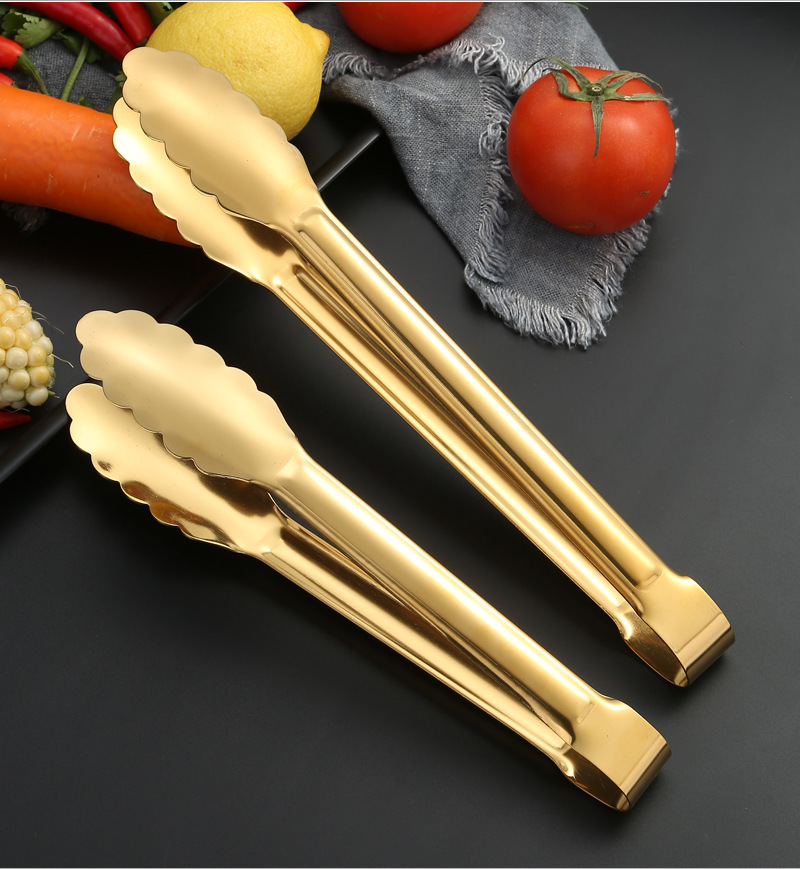 不锈钢加厚梅花夹食品夹户外多功能烧烤食物夹家用面包烘培牛排夹详情17