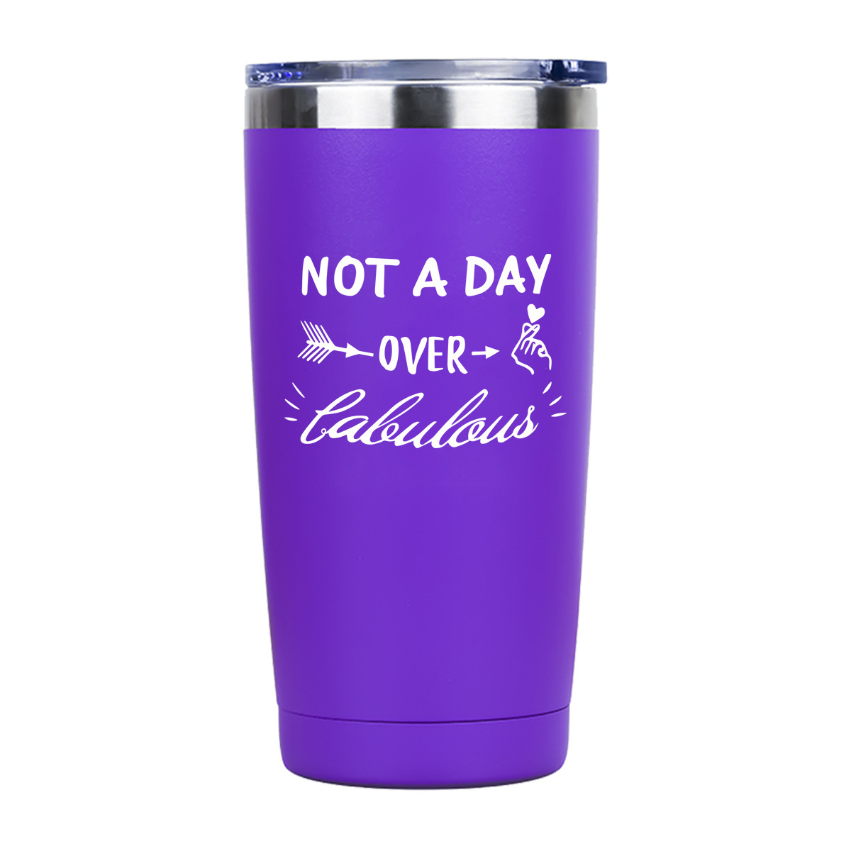 Cross-border NOT A DAY 304 stainless steel 20oz insulated cup, summer ice king cup, vacuum double-layer cup wholesale pic 5