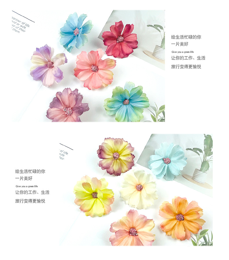 4.5cm simulated star language flowers, small Daisy artificial flowers, diy handcrafted hairpin, clothing and hat decoration, souvenir materials pic 3