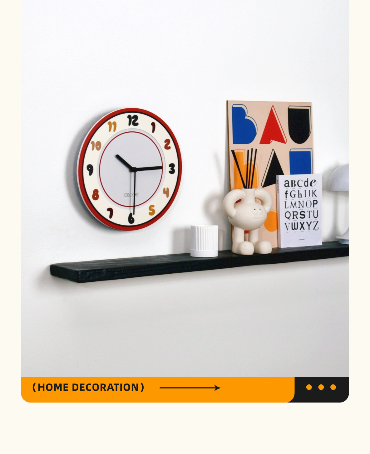 Dopamine cute, internet-famous, light luxury wall clock, hole-free clock, living room home fashion, 2025 new style creative wall pic 6