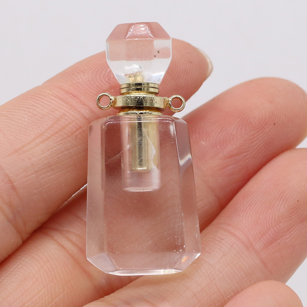 Exquisite natural semi-precious stone perfume bottles, white crystal, various shapes, DIY accessories, fashionable and exquisite wholesale production pic 28