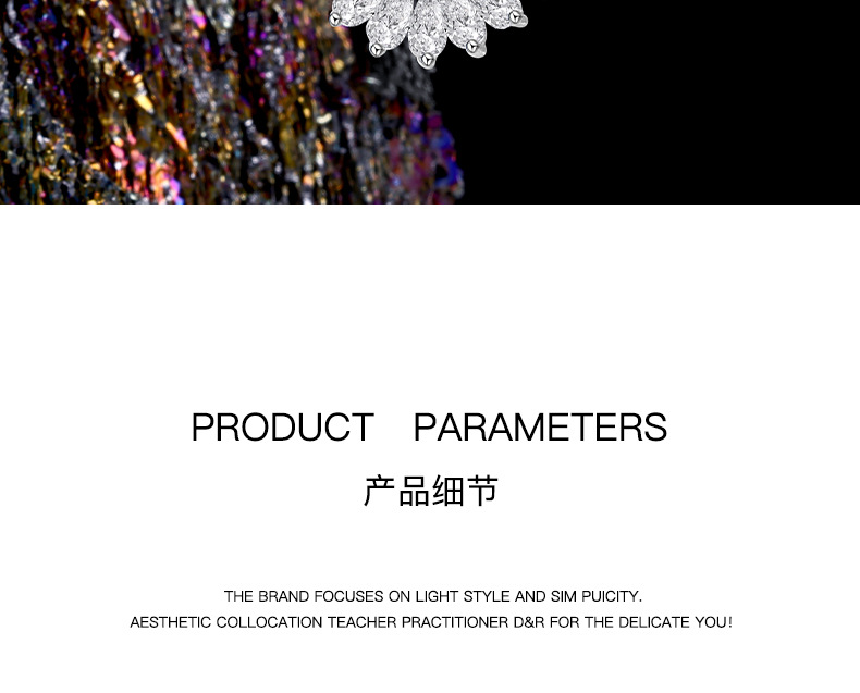 A new retro water drop necklace studded with zirconium wheat ears and leaves, and a high-end pure silver collarbone chain, light luxury and niche pic 6