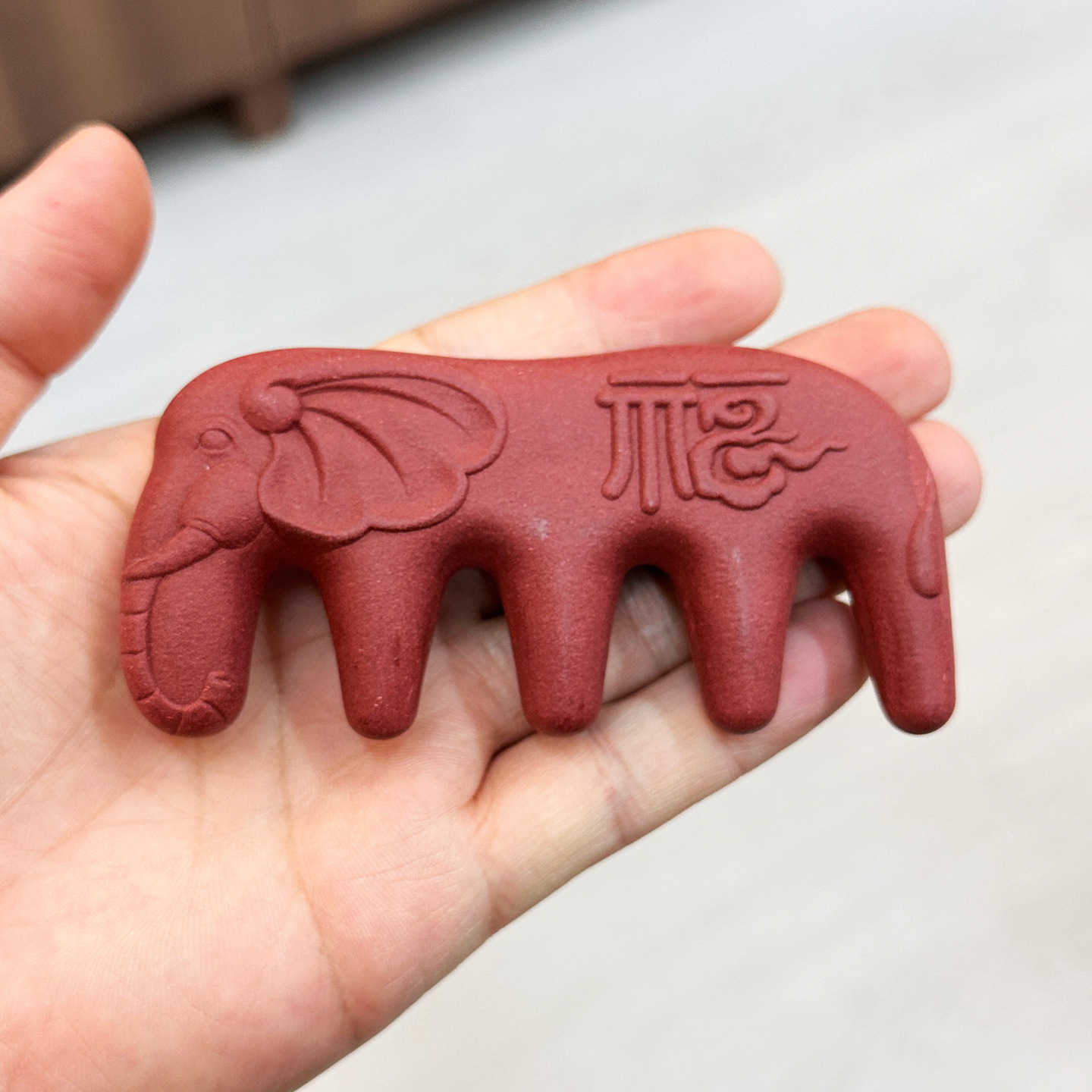 合香珠爆款何首乌按摩梳天然中药养发草药梳工艺品礼品木质梳子批发详情8