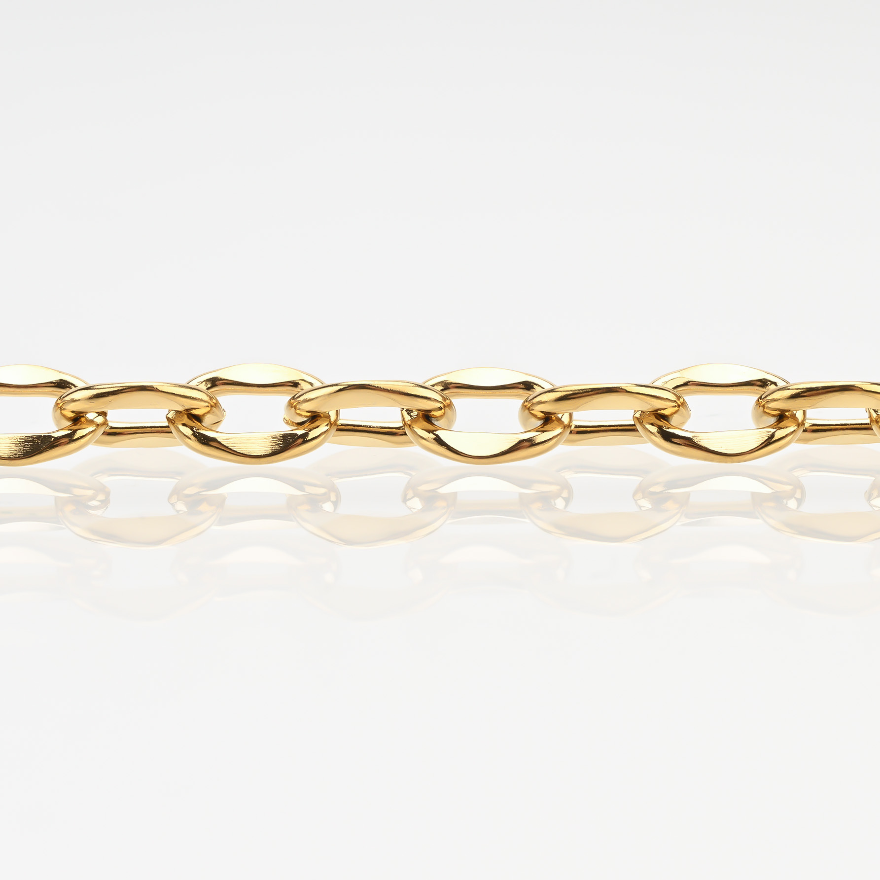 Stainless steel polished lip chain, PVD vacuum electroplated jewelry chain, DIY clothing accessory chain pic 3
