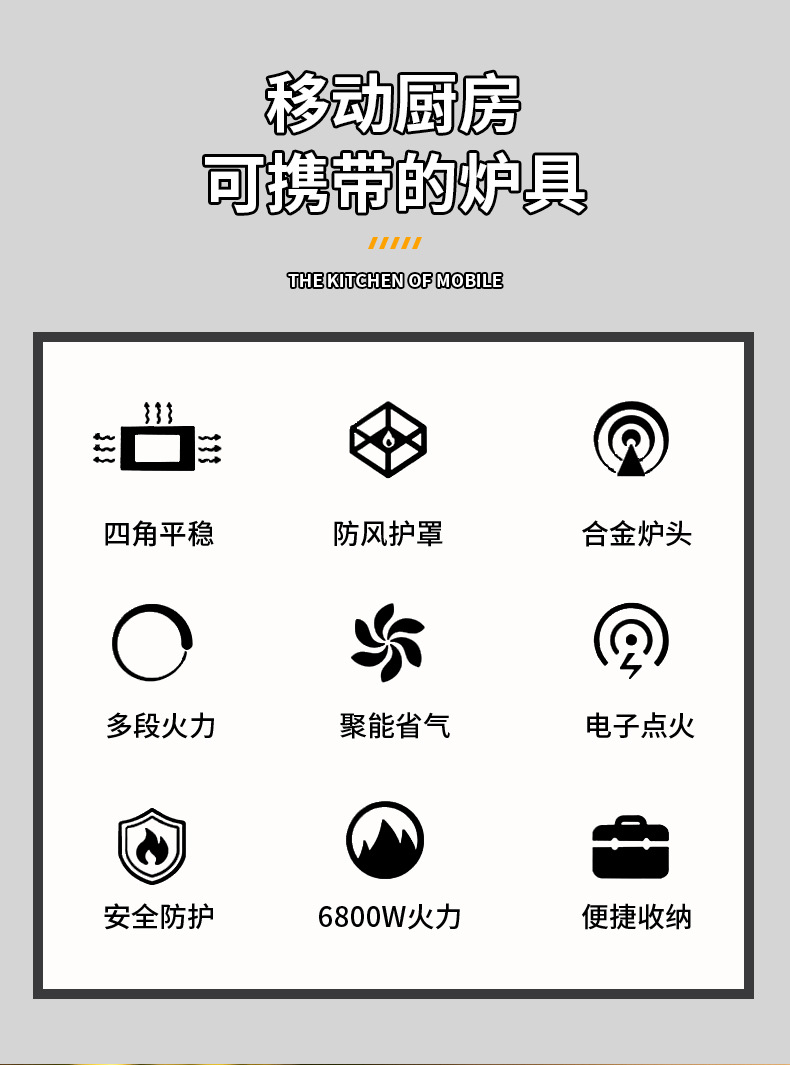 新款户外露营便携式小炉子火锅专用卡磁炉野餐便携燃气猛火炉具详情2