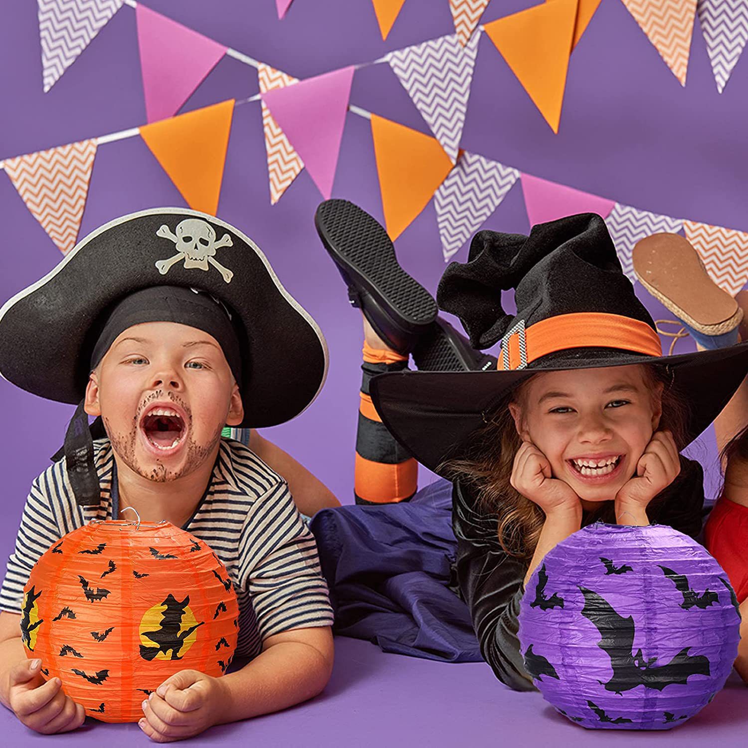 万圣节装饰咖啡餐饮门店蜘蛛网灯笼恐怖氛围布置幼儿园派对挂饰详情5