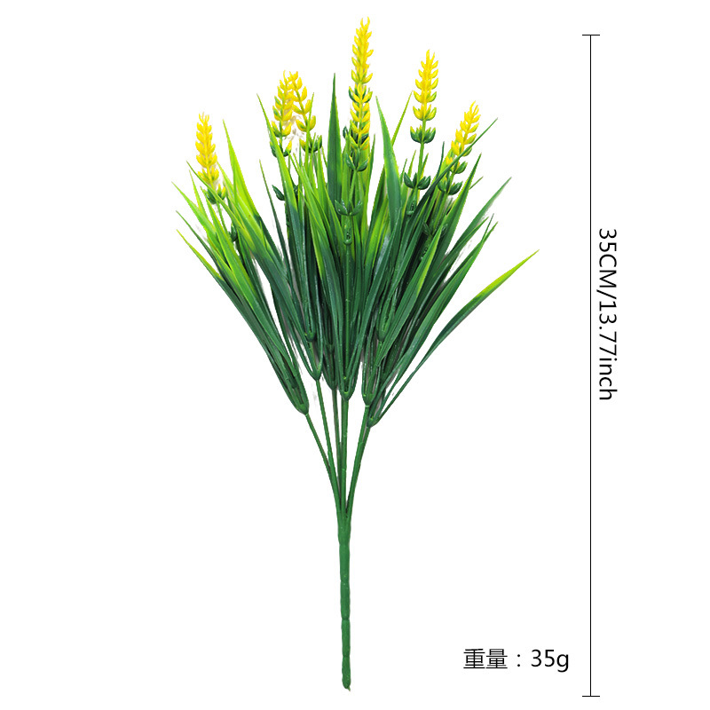 仿真春草紫色薰衣草花束盆栽园艺装饰仿真花厂家批发新款塑料麦穗详情5