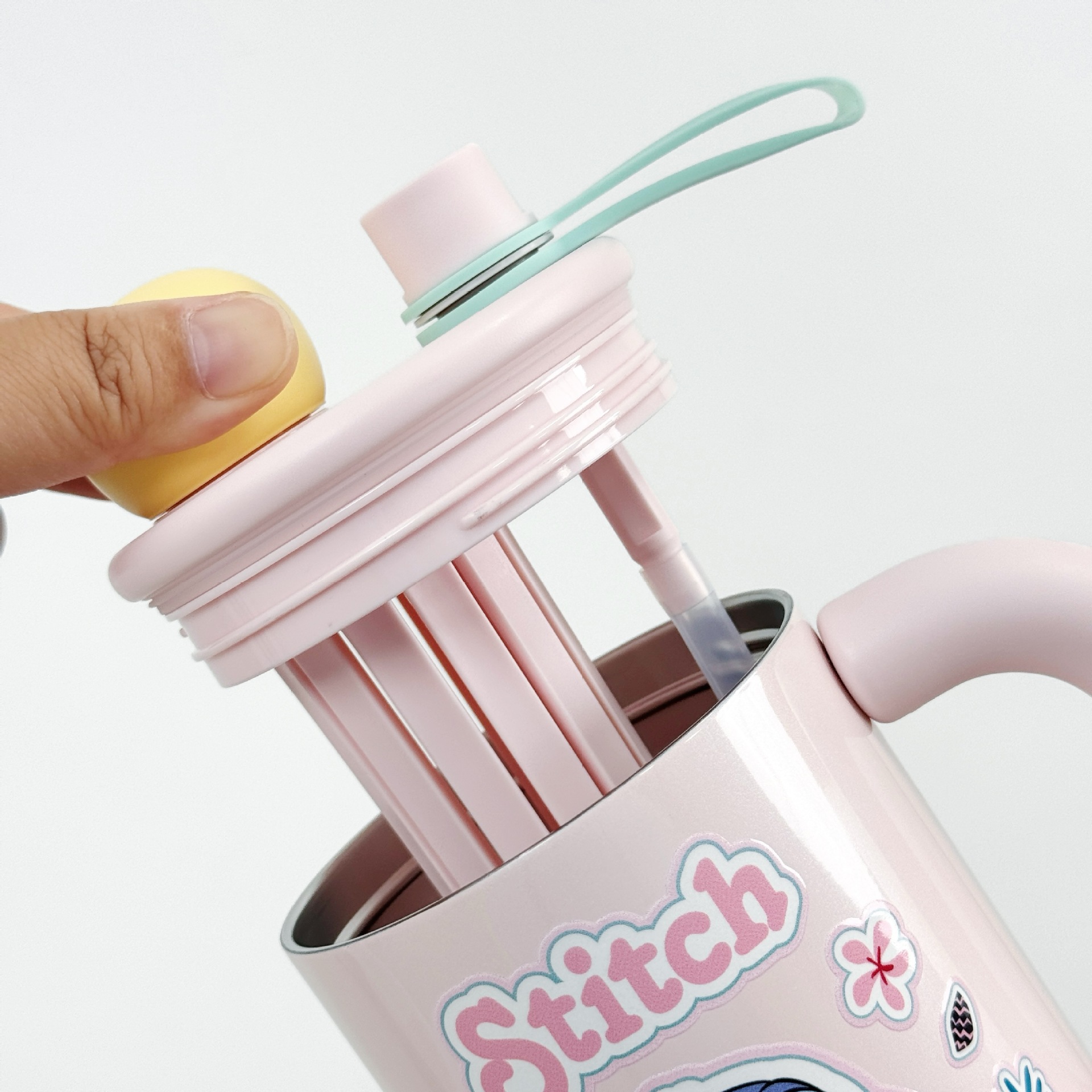 史迪仔新款2025大容量保温杯子女生高颜值可爱吸管双饮水杯联名详情9