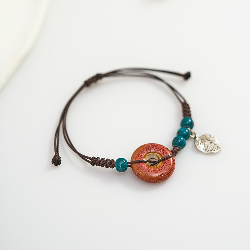 景德镇陶瓷手链批发新中式编织串珠手串闺蜜森系手绳小饰品饰品详情10