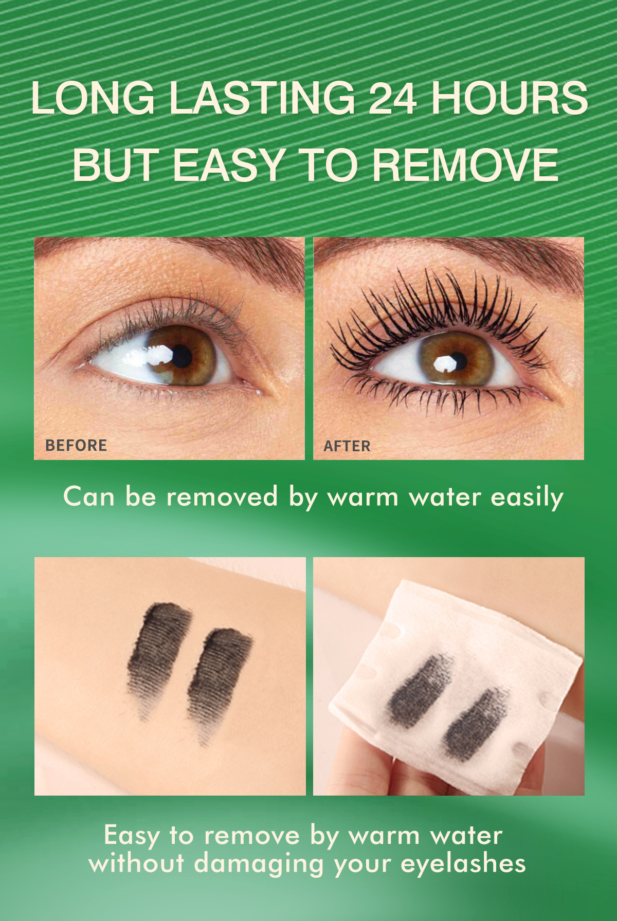 Cross-border exclusive bob Eyelash Mascara is waterproof, sweat-proof, non-staining, thick, curling, quick-drying and shaping for eyelashes as a base pic 11