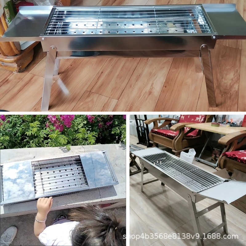 烧烤炉不锈钢家用折叠便携式小型烤炉烤肉架网户外烧烤炉子烧烤架详情9