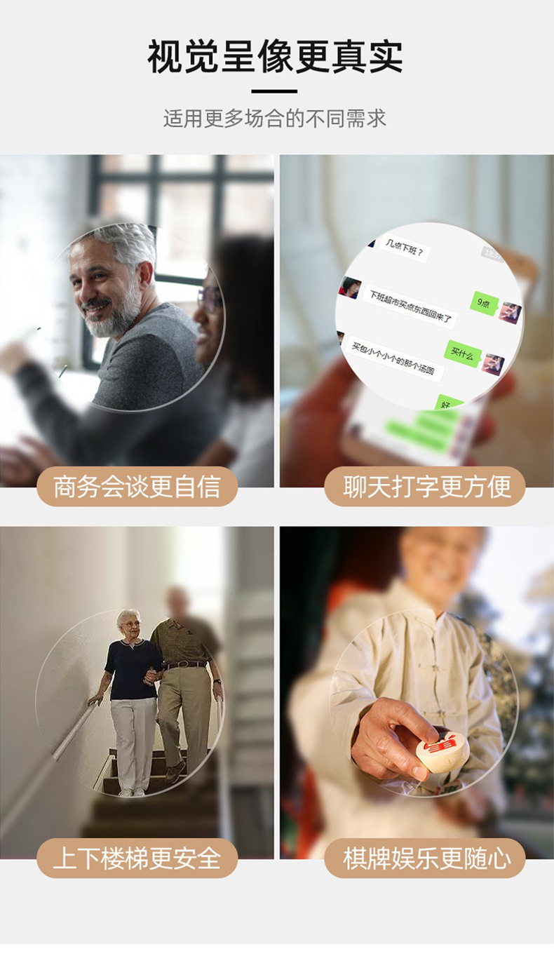新款便携折叠老花镜金属超清防蓝光老花眼镜男女通用抗疲劳老花镜详情7