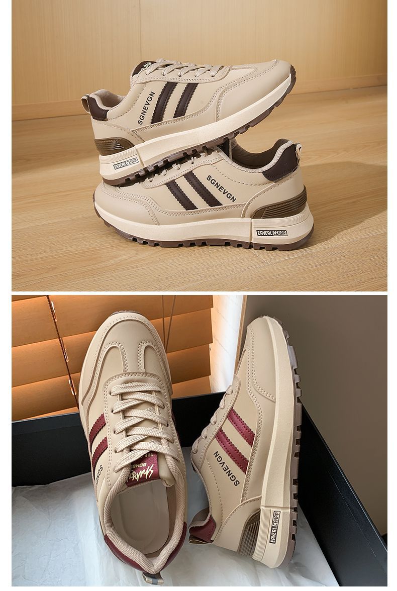 踩屎感轻便休闲运动鞋女士2025春秋季新款软底防滑皮面阿甘跑步鞋详情23