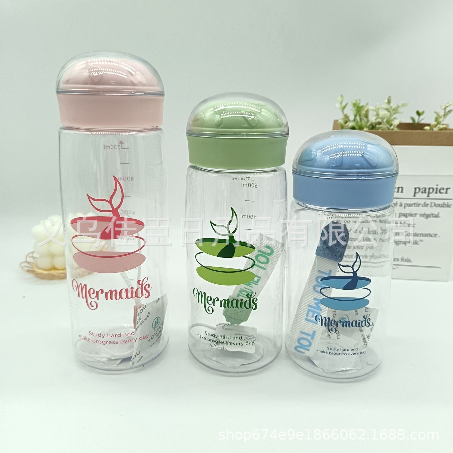 Direct drinking cups, Amazon cross-border plastic water cups with tea separation, male and female student cups, large-capacity fitness space cups pic 1