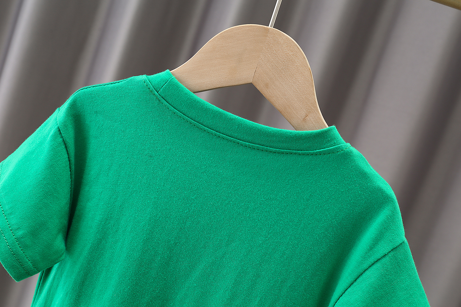 男女儿童外贸服装批发夏季新款宝宝卡通棉短袖t恤两件套厂家批发详情20