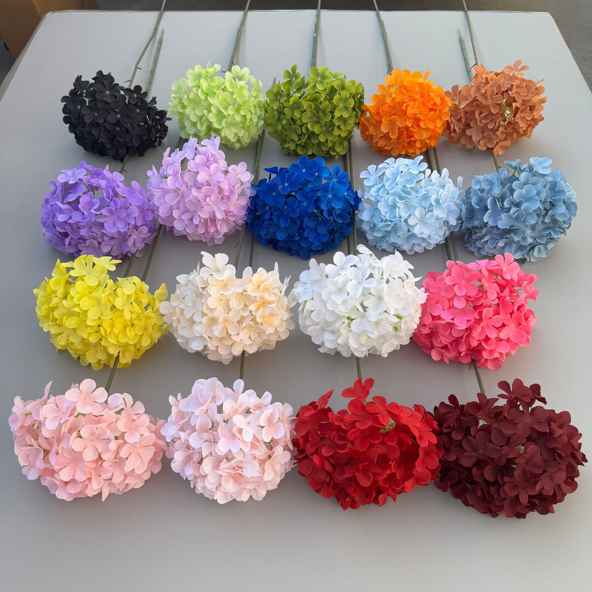 90片单支大绣球花棒棒糖绣球婚庆花排装饰挑高圆球仿真花详情3