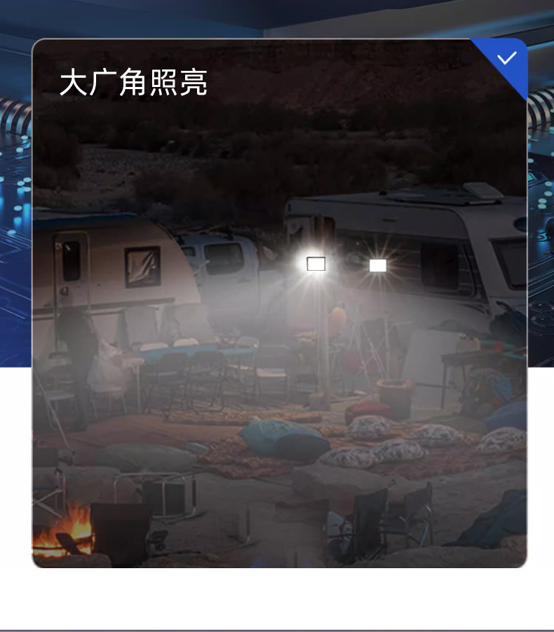 New cross-border COB work floodlight USB charging outdoor maintenance camping full-screen portable LED hand-held light pic 5