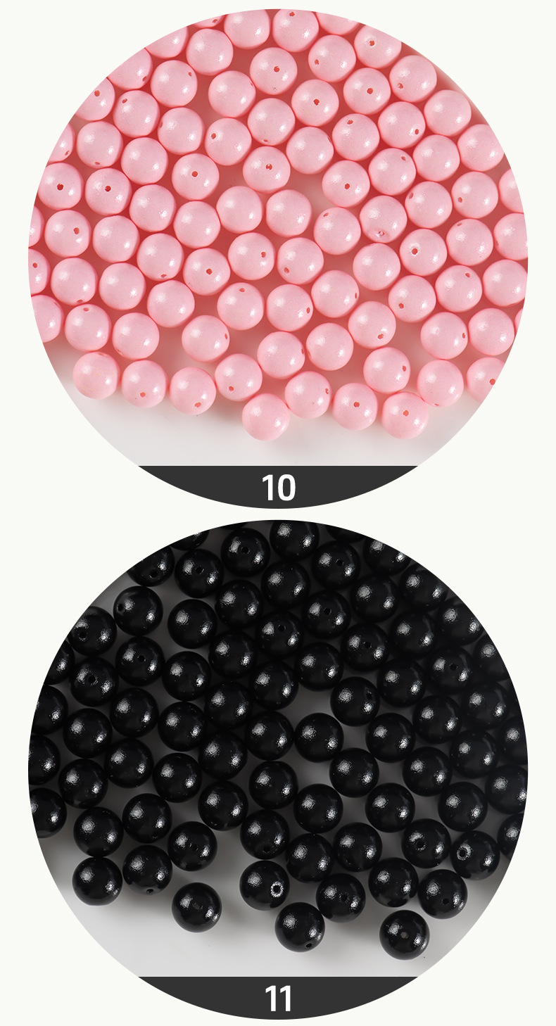 FGB千色玻璃米珠6mm实色小孔糖豆圆珠散珠手工串珠手链材料混珠详情9