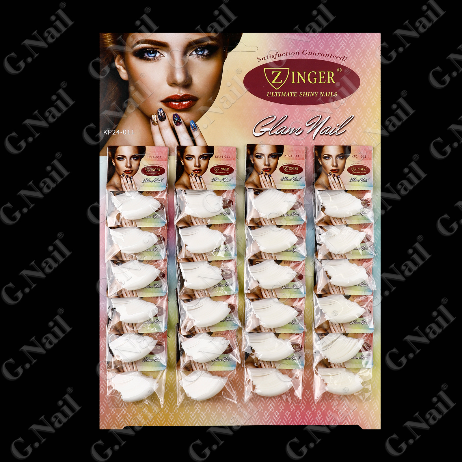 Gnail正品24包卡装美甲甲片自然色白色穿戴甲欧美假指甲甲片批发详情15