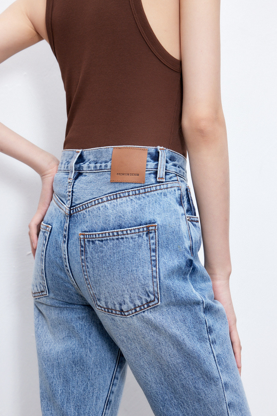 【UpperClass Series 】OriginalTwisted Classic Twisted Stitch jeans for mid-to-high-waisted women pic 8