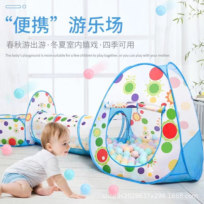 儿童钻洞爬行隧道帐篷玩具圆形滚筒便携式详情1